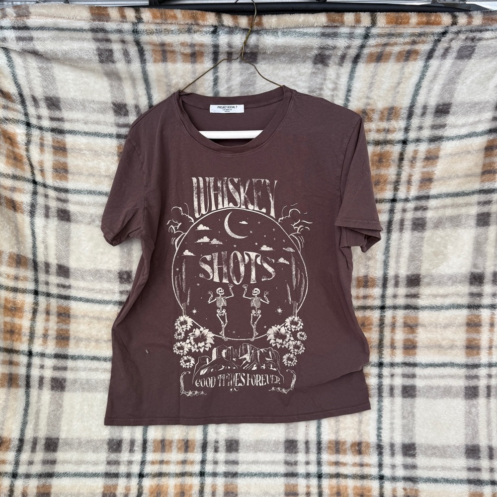 Project Social T Brown Graphic Tee #110